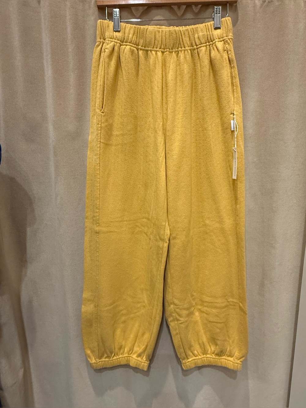 Le Bon Shoppe Pointelle Balloon Pants In Deep Yellow - Picture 6 of 8